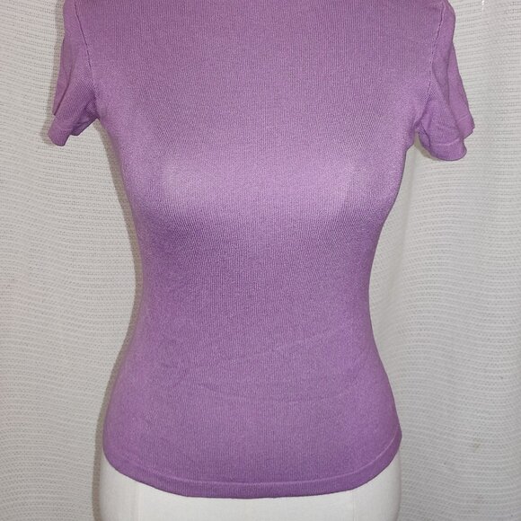 bebe | short sleeve knit top | Size Medium - Picture 3 of 16
